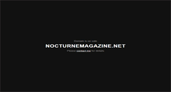 Desktop Screenshot of nocturnemagazine.net